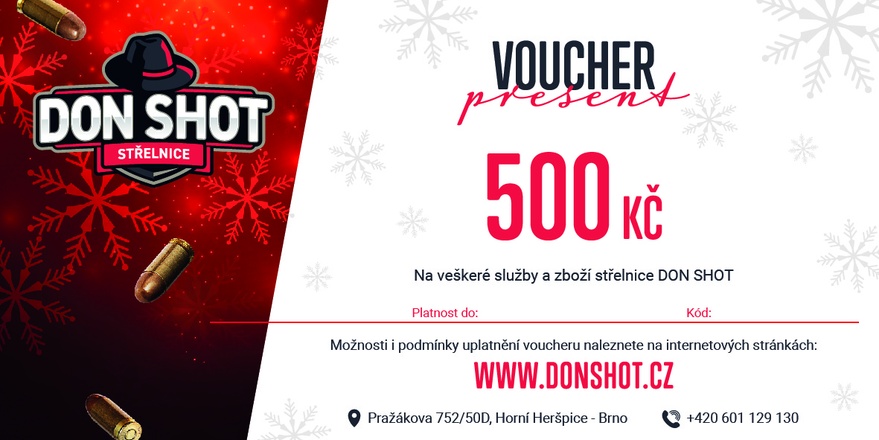 Don shot - Dárkový poukaz 500 Kč